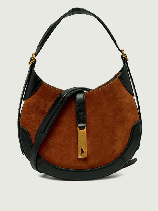 Zdjęcie produktu POLO RALPH LAUREN Hobo Id | zamsz | z dodatkiem skóry brązowy