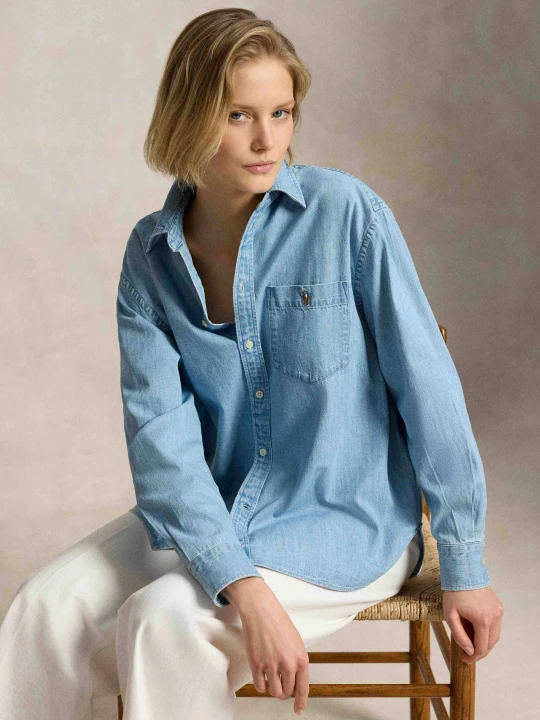 Zdjęcie produktu POLO RALPH LAUREN Jeansowa koszula | Oversize fit niebieski