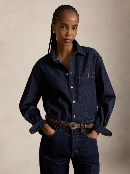 Zdjęcie produktu POLO RALPH LAUREN Jeansowa koszula | Relaxed fit granatowy