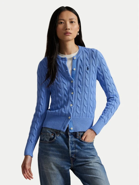 Zdjęcie produktu Polo Ralph Lauren Kardigan 211971868009 Błękitny Slim Fit Niebieski jasny