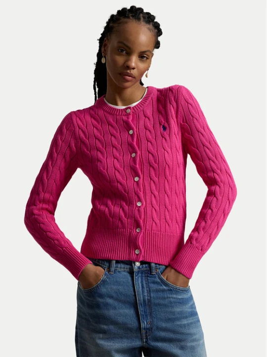 Zdjęcie produktu Polo Ralph Lauren Kardigan 211971868509 Różowy Slim Fit