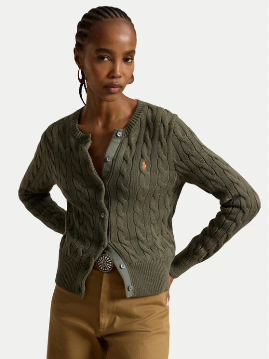 Zdjęcie produktu Polo Ralph Lauren Kardigan 211971868512 Zielony Regular Fit