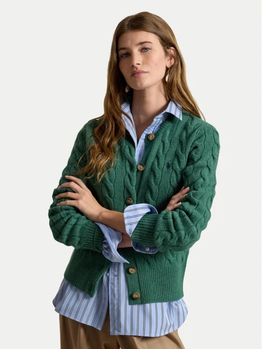 Zdjęcie produktu Polo Ralph Lauren Kardigan 211972104502 Zielony Slim Fit