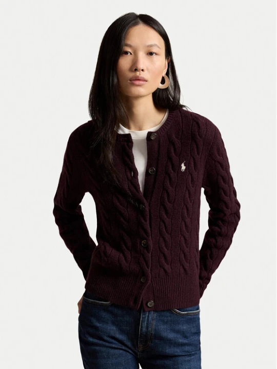 Zdjęcie produktu Polo Ralph Lauren Kardigan 211972104506 Fioletowy Slim Fit