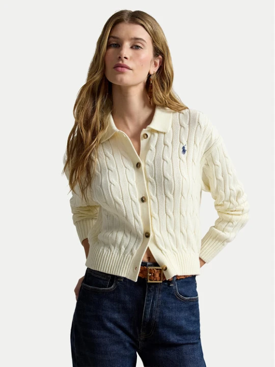 Zdjęcie produktu Polo Ralph Lauren Kardigan 211B30509001 Beżowy jasny Straight Fit