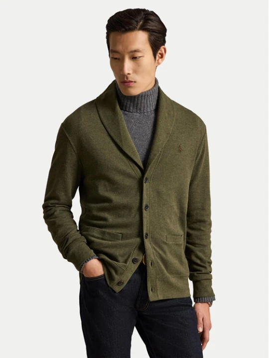 Zdjęcie produktu Polo Ralph Lauren Kardigan 710877008500 Zielony ciemny Regular Fit