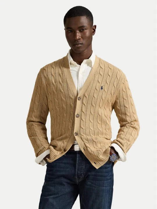 Zdjęcie produktu Polo Ralph Lauren Kardigan 710890548006 Beżowy Regular Fit