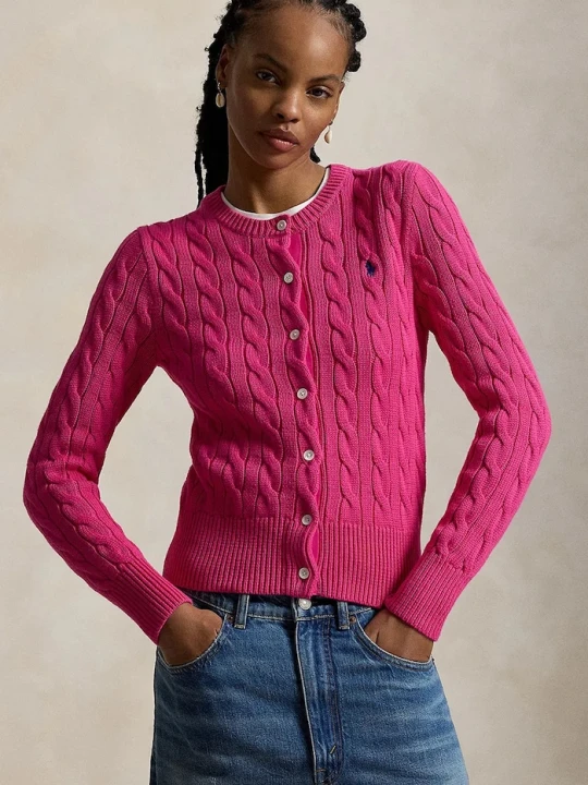 Zdjęcie produktu Polo Ralph Lauren kardigan damski bawełniany różowy