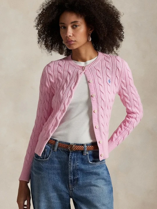Zdjęcie produktu Polo Ralph Lauren kardigan damski bawełniany różowy