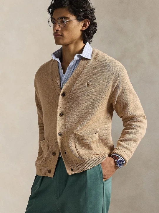 Zdjęcie produktu Polo Ralph Lauren kardigan bawełniany COTTON-SWEATER-CARDIGAN