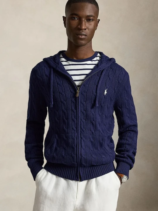 Zdjęcie produktu Polo Ralph Lauren kardigan męski bawełniany granatowy