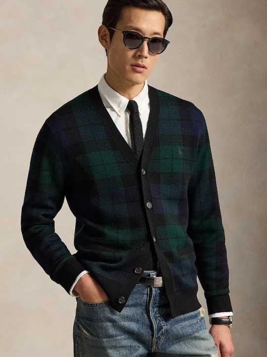 Zdjęcie produktu Polo Ralph Lauren kardigan męski wełniany granatowy