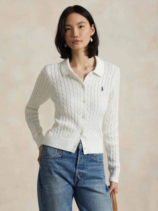 Zdjęcie produktu POLO RALPH LAUREN Kardigan | Slim Fit biały