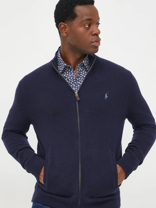 Zdjęcie produktu Polo Ralph Lauren kardigan wełniany granatowy