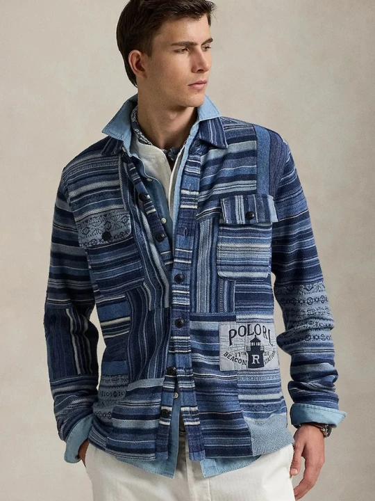 Zdjęcie produktu Polo Ralph Lauren kardigan z domieszką lnu niebieski