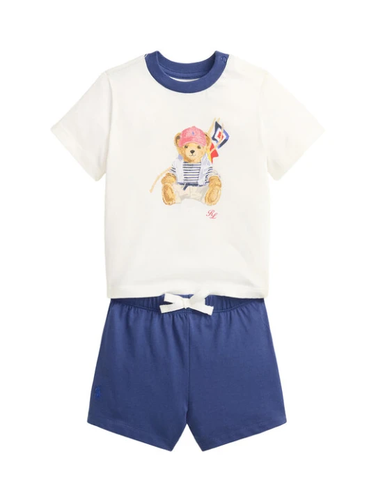 Zdjęcie produktu Polo Ralph Lauren Komplet t-shirt i spodenki 320B14037001 Niebieski Regular Fit