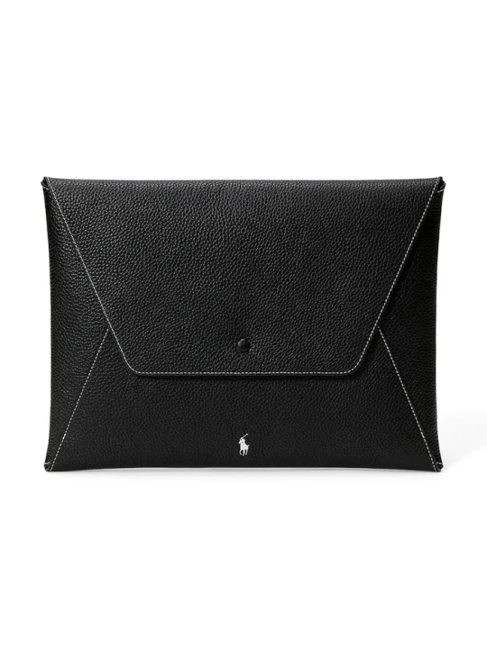 Zdjęcie produktu Polo Ralph Lauren pokrowiec na laptopa skórzane 25 x 35 cm czarny