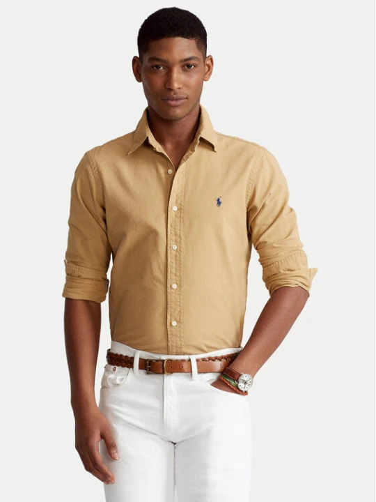 Zdjęcie produktu Polo Ralph Lauren Koszula 710804257021 Beżowy ciemny Slim Fit
