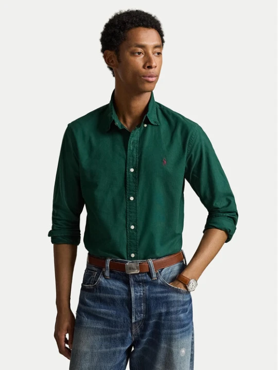 Zdjęcie produktu Polo Ralph Lauren Koszula 710805564518 Zielony ciemny Regular Fit