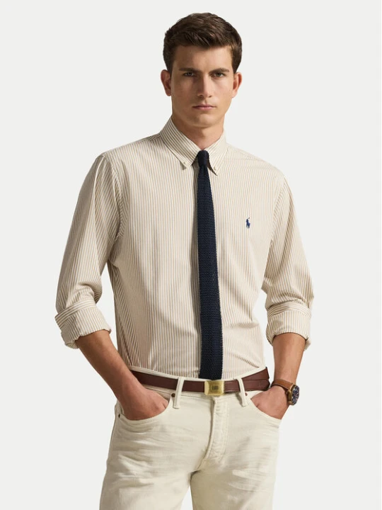 Zdjęcie produktu Polo Ralph Lauren Koszula 710929344500 Beżowy jasny Slim Fit