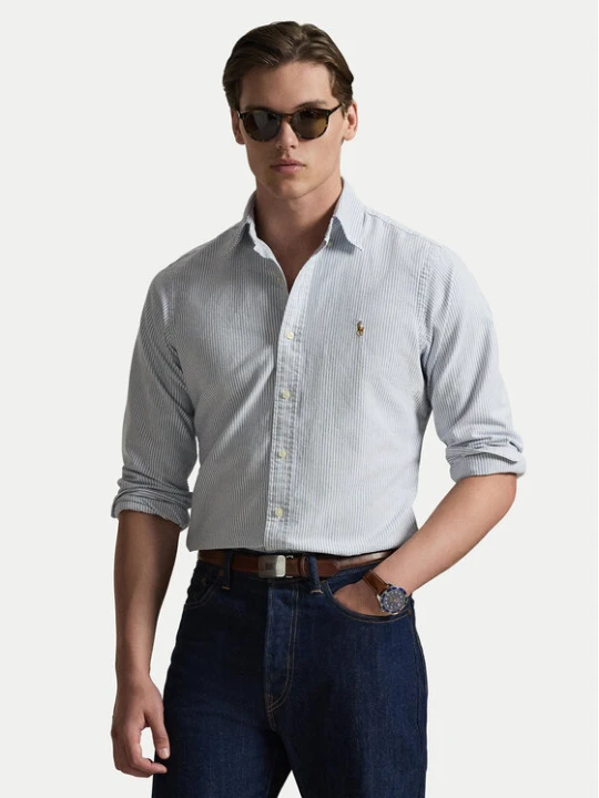 Zdjęcie produktu Polo Ralph Lauren Koszula 710953704501 Błękitny Custom Fit Niebieski jasny