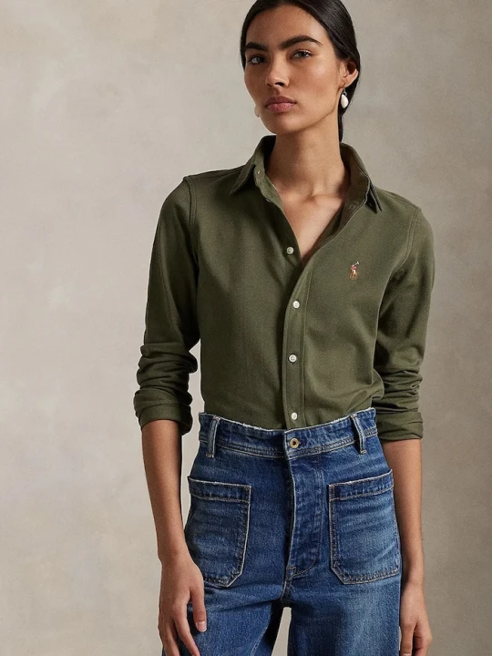 Zdjęcie produktu Polo Ralph Lauren koszula oxford damska bawełniana zielony