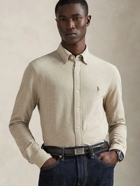 Zdjęcie produktu Polo Ralph Lauren koszula męska bawełniana beżowy