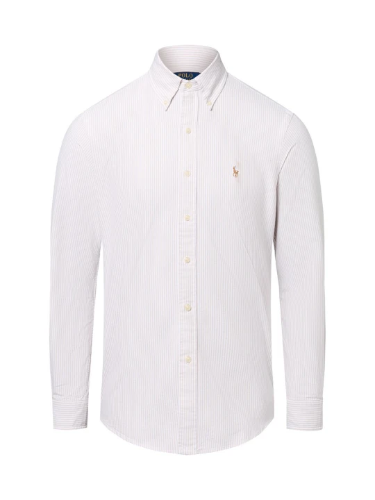 Zdjęcie produktu Polo Ralph Lauren koszula casualowa - Custom Fit Mężczyźni Slim Fit Bawełna beżowy | biały