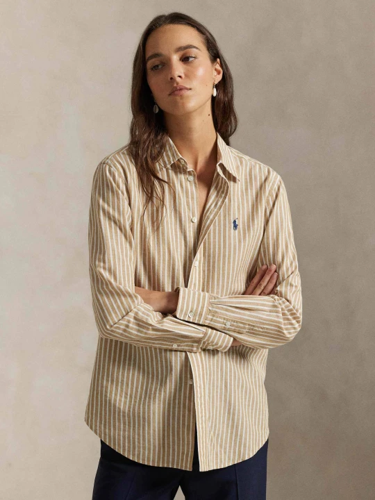 Zdjęcie produktu POLO RALPH LAUREN Koszula | Classic fit | z dodatkiem lnu beżowy