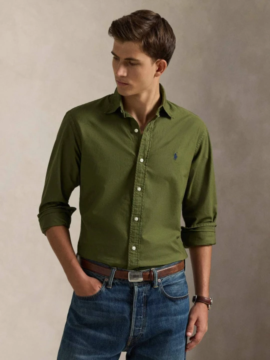 Zdjęcie produktu POLO RALPH LAUREN Koszula | Custom fit | oxford oliwkowy