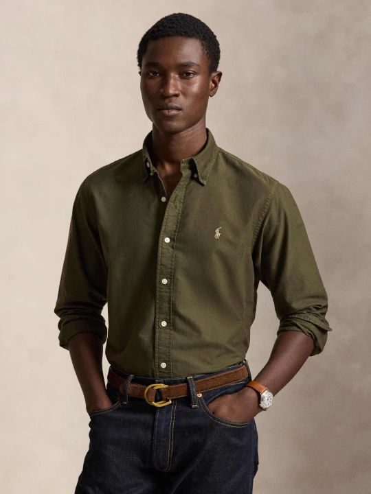 Zdjęcie produktu POLO RALPH LAUREN Koszula | Custom fit | oxford oliwkowy