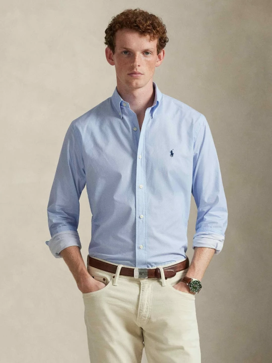 Zdjęcie produktu POLO RALPH LAUREN Koszula | Custom fit | stretch błękitny