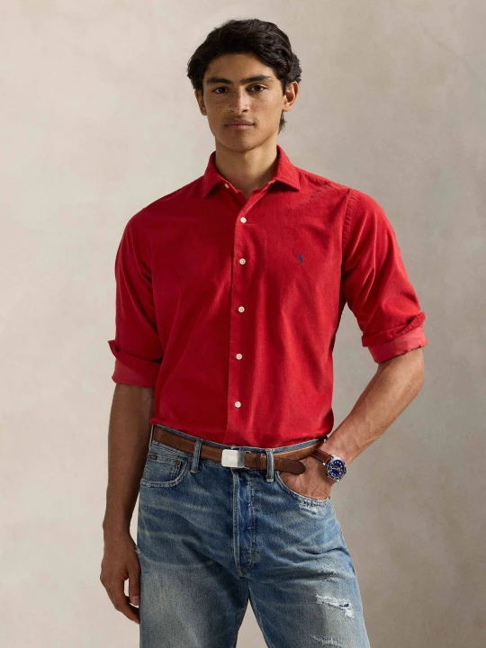 Zdjęcie produktu POLO RALPH LAUREN Koszula | Custom fit | sztruks czerwony