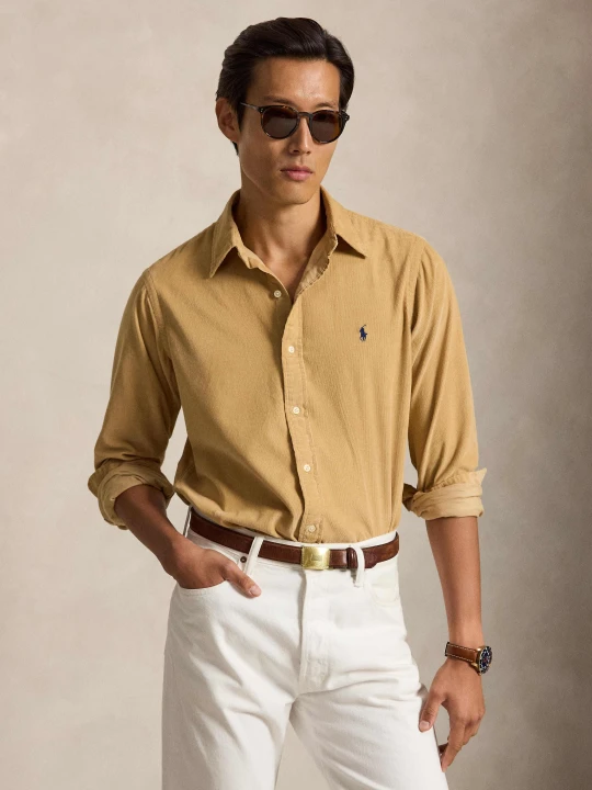 Zdjęcie produktu POLO RALPH LAUREN Koszula | Custom fit | sztruks beżowy