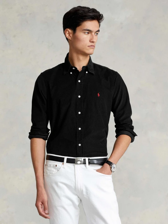 Zdjęcie produktu POLO RALPH LAUREN Koszula | Custom fit | sztruks czarny