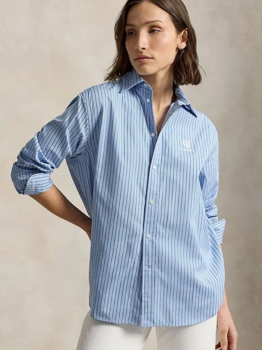 Zdjęcie produktu Polo Ralph Lauren koszula damska bawełniana Wimbledon niebieski