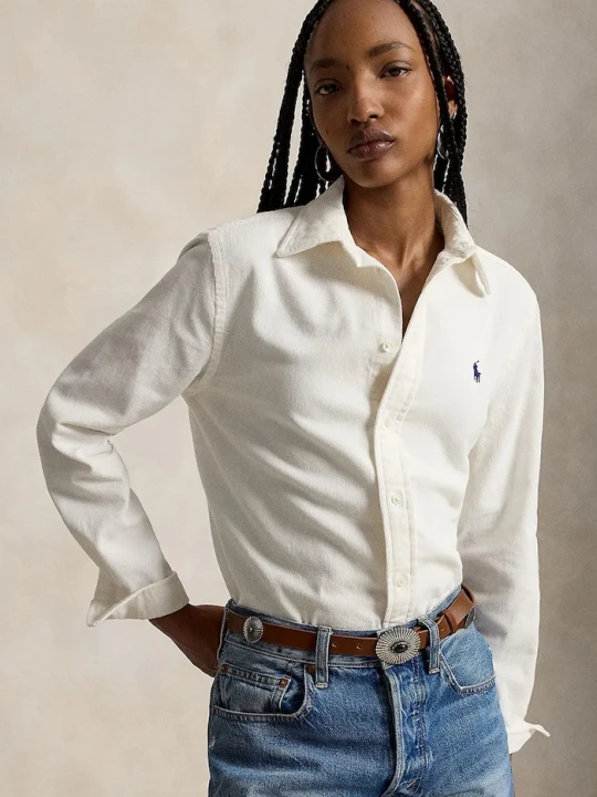 Zdjęcie produktu Polo Ralph Lauren koszula damska bawełniana beżowy