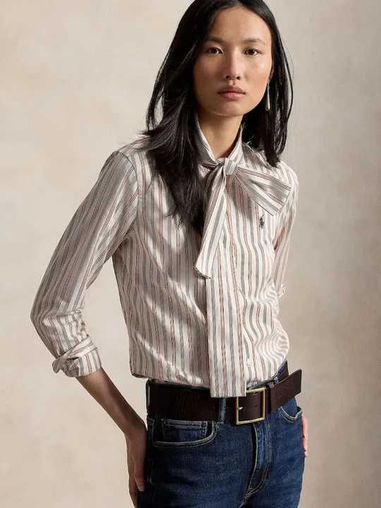 Zdjęcie produktu Polo Ralph Lauren koszula damska bawełniana beżowy