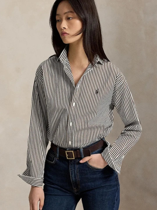 Zdjęcie produktu Polo Ralph Lauren koszula damska bawełniana brązowy