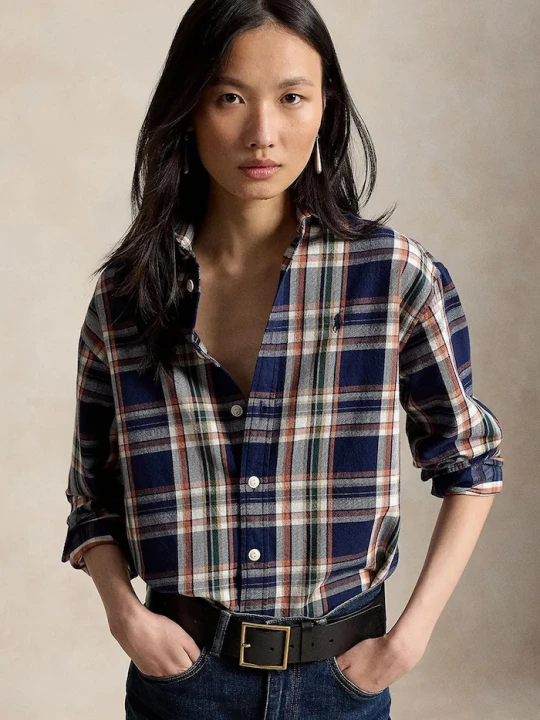 Zdjęcie produktu Polo Ralph Lauren koszula damska bawełniana granatowy