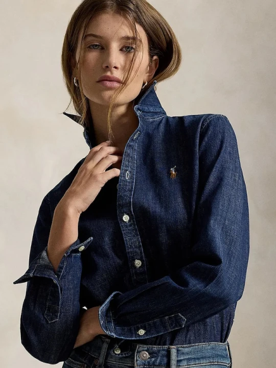 Zdjęcie produktu Polo Ralph Lauren koszula damska jeansowa granatowy
