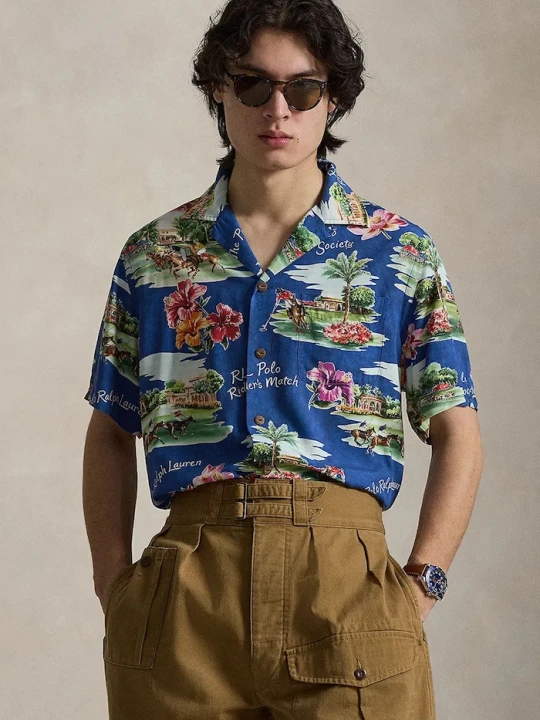 Zdjęcie produktu Polo Ralph Lauren koszula męska z wiskozy niebieski