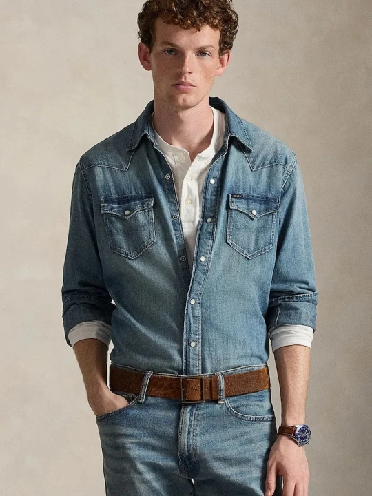 Zdjęcie produktu Polo Ralph Lauren koszula jeansowa 710703936001 niebieski