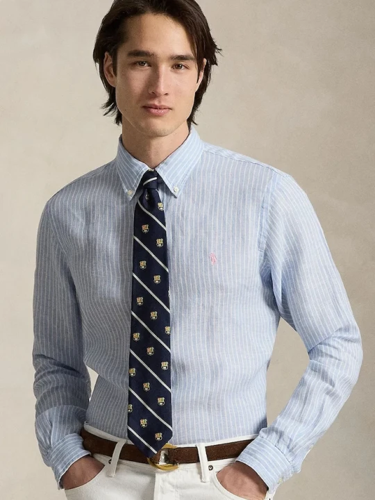 Zdjęcie produktu Polo Ralph Lauren koszula lniana niebieski