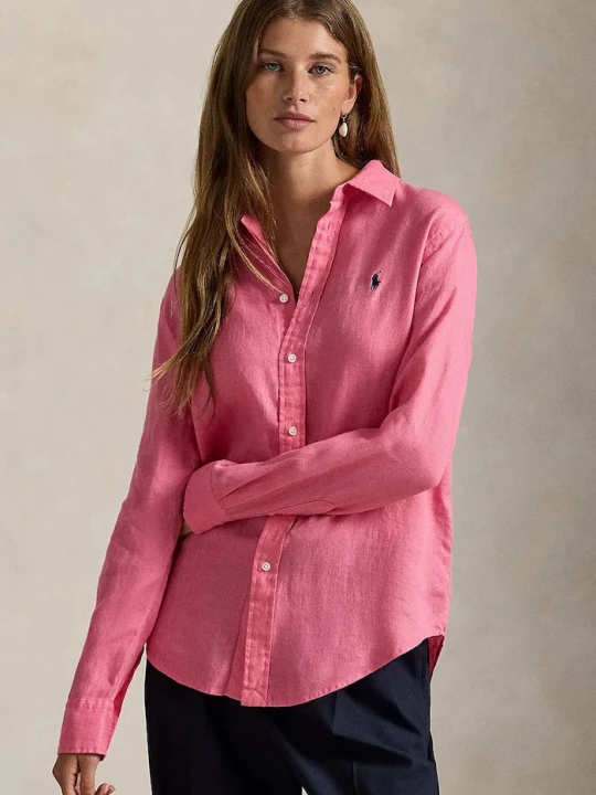 Zdjęcie produktu Polo Ralph Lauren koszula damska lniana różowy