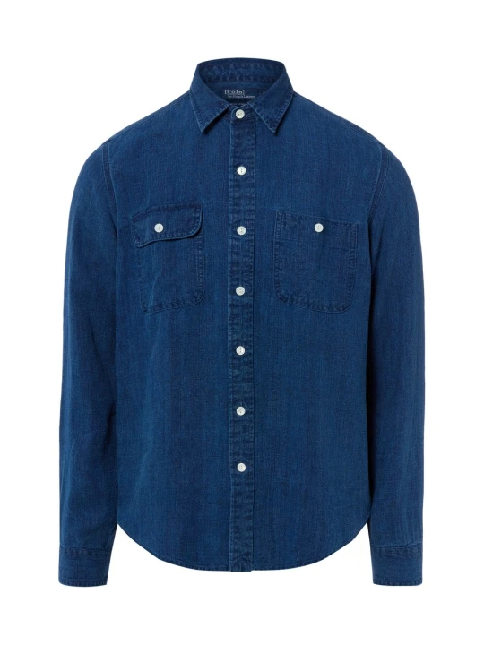 Zdjęcie produktu Polo Ralph Lauren koszula lniana Mężczyźni Regular Fit len (100%) niebieski