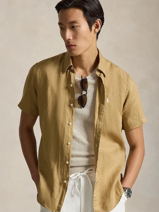 Zdjęcie produktu Polo Ralph Lauren koszula lniana Sport Shirt zielony