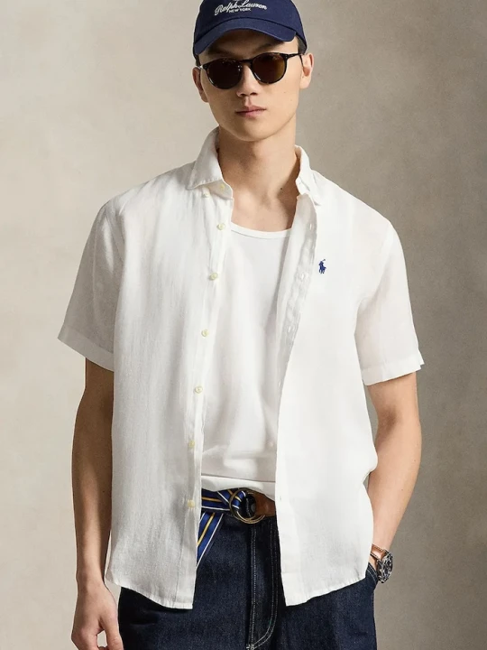 Zdjęcie produktu Polo Ralph Lauren koszula lniana Sport Shirt biały