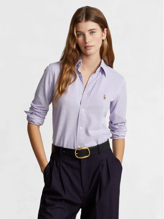 Zdjęcie produktu Polo Ralph Lauren Koszula Ls Knt Ox St 211924258001 Fioletowy Slim Fit