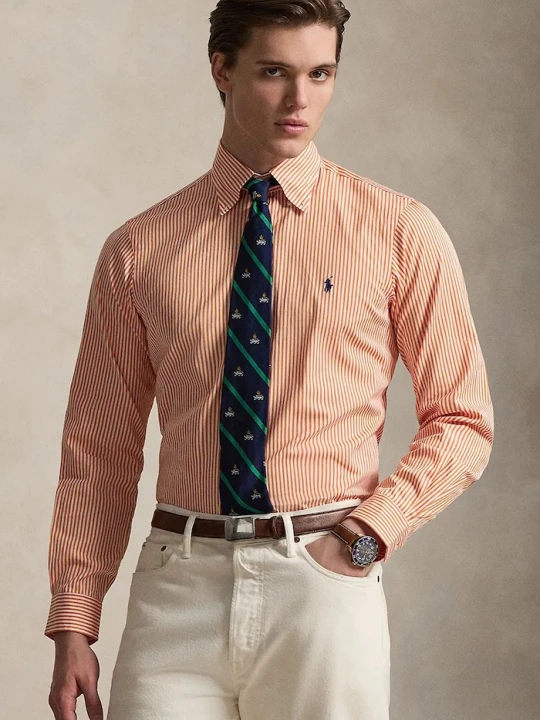 Zdjęcie produktu Polo Ralph Lauren koszula męska bawełniana pomarańczowy